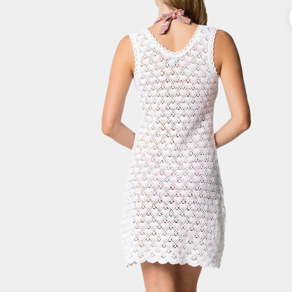 Letarte Sleeveless Crochet Lace-Up Dress - Picture 3 of 16